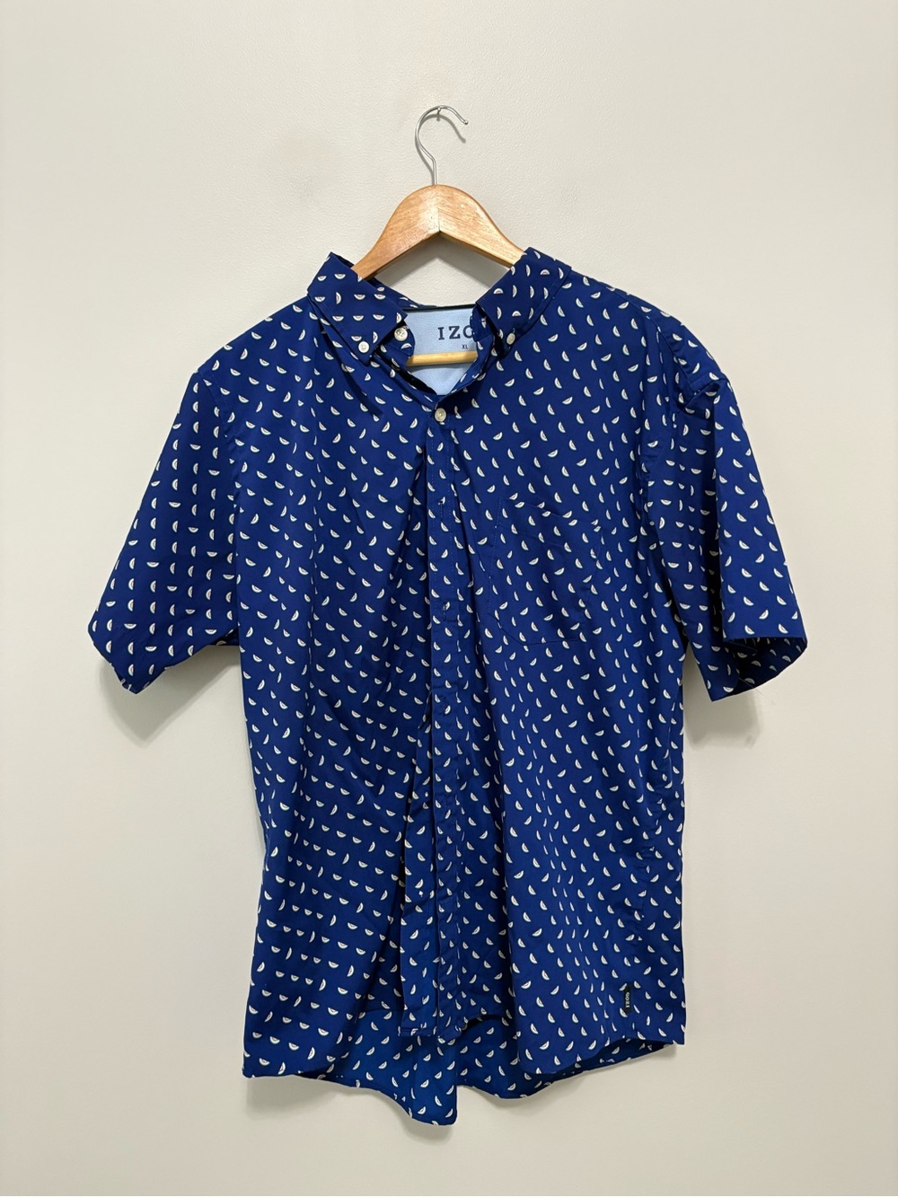 IZOD Summer Fun Watermelon Print Casual Button Down Shirt